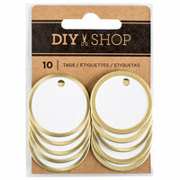 American Crafts - DIY Shop 3 Collection - Metal Circle Tags