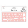 Maggie Holmes - Day to Day Planner Collection - Stencils - Alphabet - Pink