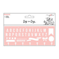 Maggie Holmes - Day to Day Planner Collection - Stencils - Alphabet - Pink