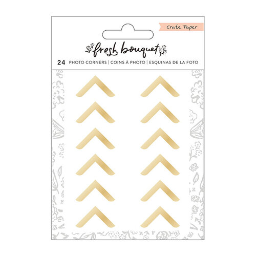 Crate Paper - Fresh Bouquet Collection - Photo Corners - Gold