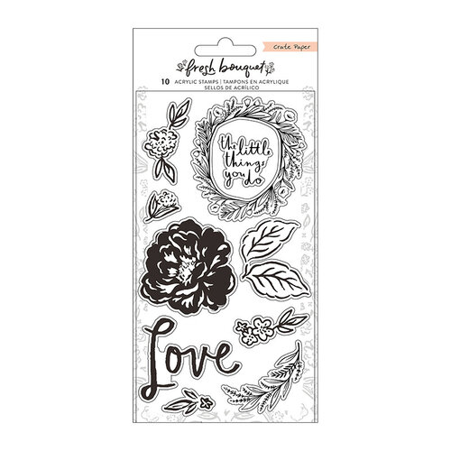 Crate Paper - Fresh Bouquet Collection - Clear Acrylic Stamps
