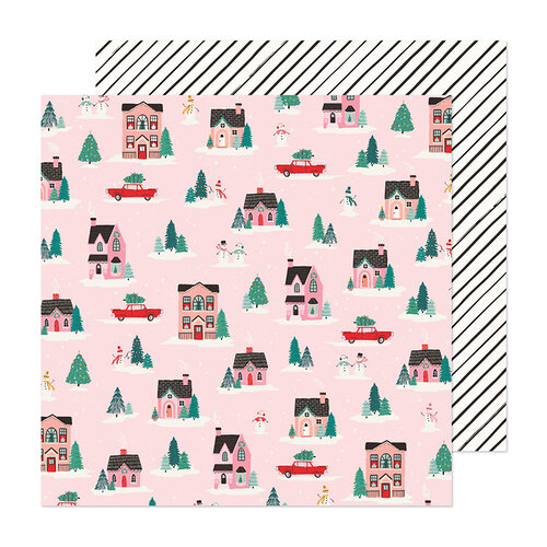 Crate Paper - Hey Santa Collection - 12 x 12 Double Sided Paper - City Sidewalks