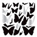 American Crafts - Wall Art - Wall Decals - Silver Foil - Butterflies