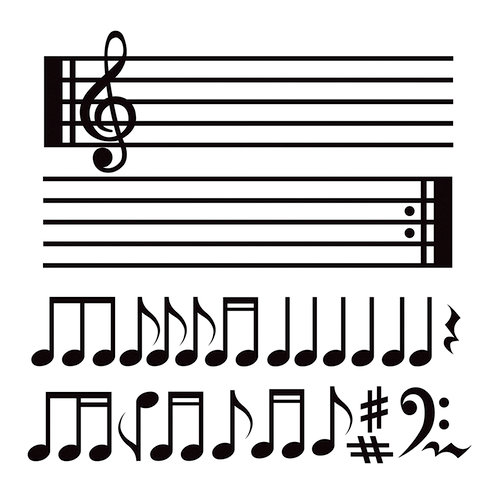 American Crafts - Wall Art - Wall Decals - Vinyl - Music Notes