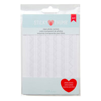 American Crafts - Adhesives - Sticky Thumb - Photo Corners - Clear