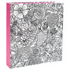 American Crafts - Hall Pass Collection - Adult Coloring - 3-Ring Binder - Floral