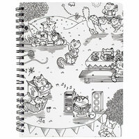 American Crafts - Hall Pass Collection - Adult Coloring - Sketchbook - 8.5 x 11 - Kitty Karaoke