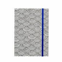 American Crafts - Hall Pass Collection - Adult Coloring - Elastic Notebook - 5 x 7 - Scallop