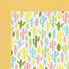 American Crafts - Happy Place Collection - 12 x 12 Double Sided Paper - Cactus Cooler