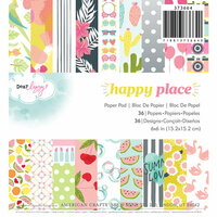 American Crafts - Dear Lizzy Collection - Happy Place - 6 x 6 Paper Pad