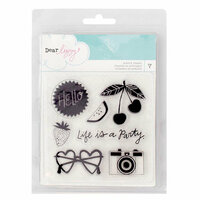 American Crafts - Happy Place Collection - Clear Acrylic Stamps