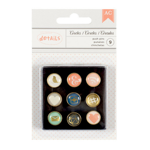 American Crafts - Push Pins - Icons