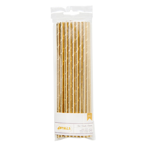 American Crafts - Metallic Straws - Solid - Gold