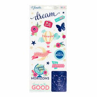 American Crafts - Starshine Collection - Clear Stickers - Accent and Phrase - Two