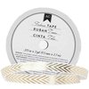 American Crafts - Fabric Tape - Gold Chevron - 0.375 Inches