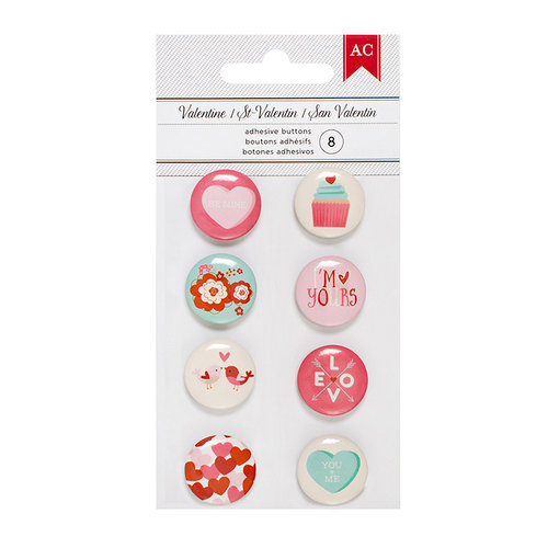 American Crafts - Valentines 2017 Collection - Mini Flair Stickers