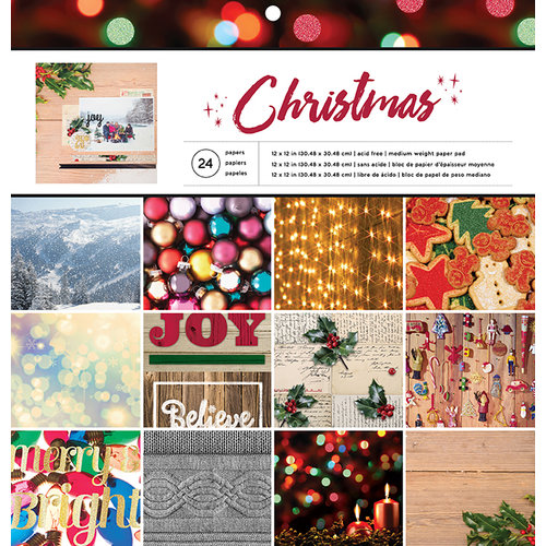 American Crafts - 12 x 12 Paper Pad - Christmas Photo Real