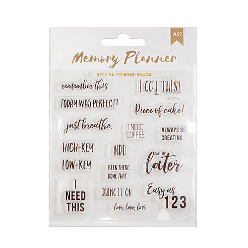 American Crafts - Memory Planner Collection - Clear Acrylic Stamps