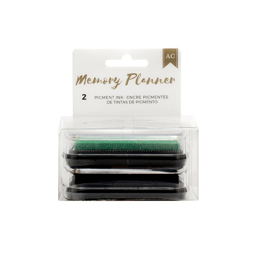 American Crafts - Memory Planner Collection - Stamp Pad - Green and Black