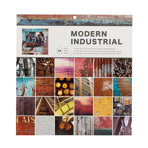 American Crafts - 12 x 12 Paper Pad - Modern Industrial Photo Real