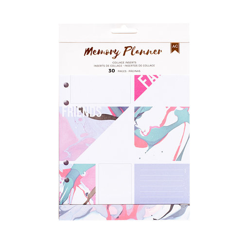 American Crafts - Memory Planner Collection - Marble Crush - Planner Inserts - Event - Collage