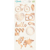 American Crafts - Go Now Go Collection - Cardstock Stickers with Foil Accents - Accents and Phrases