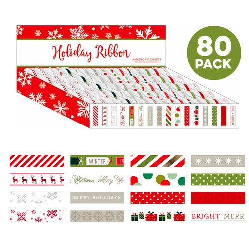 American Crafts - Christmas - Holiday Ribbon Box
