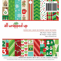 American Crafts - All Wrapped Up Collection - Christmas - 6 x 6 Paper Pad