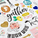 Crate Paper - Gather Collection - 12 x 12 Chipboard Stickers with Glitter Accents