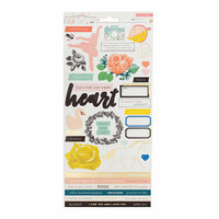 Crate Paper - Gather Collection - Cardstock Stickers - Icons with Foil Accents