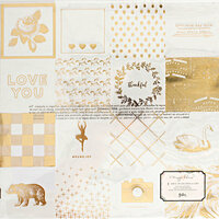 Crate Paper - Gather Collection - 12 x 12 Acetate Paper with Foil Accents - Found