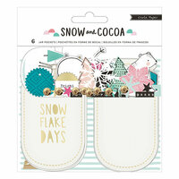 Crate Paper - Snow and Cocoa Collection - Mason Jar Pockets with Foil Accents