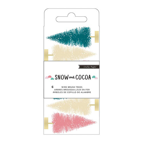 Crate Paper - Snow and Cocoa Collection - Wire Brush Trees