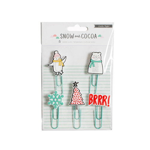 Crate Paper - Snow and Cocoa Collection - Paper Clips - Rubber