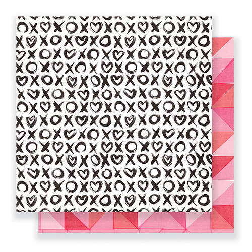 Crate Paper - Heart Day Collection - 12 x 12 Double Sided Paper - Hugs and Kisses