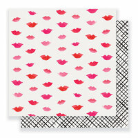 Crate Paper - Heart Day Collection - 12 x 12 Double Sided Paper - Pucker Up