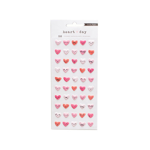 Crate Paper - Heart Day Collection - Puffy Stickers - Hearts