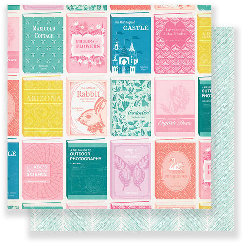 Crate Paper - Chasing Dreams Collection - 12 x 12 Double Sided Paper - Library