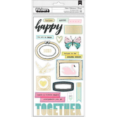Crate Paper - Chasing Dreams Collection - Thickers - Chip Accents - Collect - Gold Foil