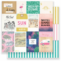 Crate Paper - Oasis Collection - 12 x 12 Double Sided Paper - Palm Springs