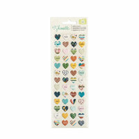 American Crafts - Go Now Go Collection - Puffy Stickers - Mini Hearts