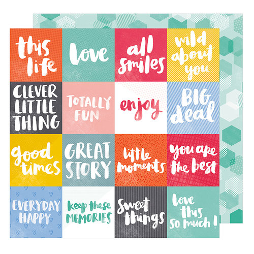 American Crafts - Oh Happy Life Collection - 12 x 12 Double Sided Paper - All Smiles