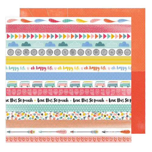 American Crafts - Oh Happy Life Collection - 12 x 12 Double Sided Paper - Cruising Along