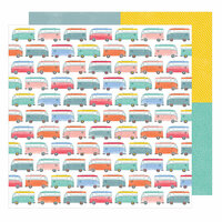 American Crafts - Oh Happy Life Collection - 12 x 12 Double Sided Paper - Enjoy the Ride