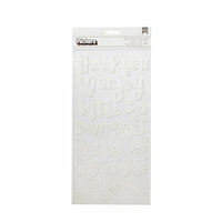 American Crafts - Oh Happy Life Collection - Thickers - Alpha - Wild - White