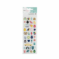 American Crafts - Saturday Collection - Puffy Stickers - Mini Icons