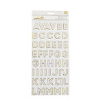 American Crafts - DIY Shop 4 Collection - Thickers - Chipboard - Gold Foil - Follow