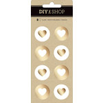 American Crafts - DIY Shop 4 Collection - Flair Button Stickers with Foil Accents