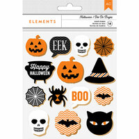 American Crafts - Halloween Collection - Wood Shapes Stickers