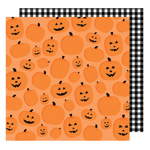 American Crafts - Halloween Collection - 12 x 12 Double Sided Paper - Pumpkin Patch